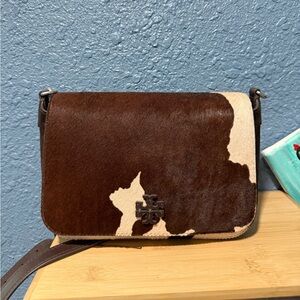 Tory Burch Brown and Cream Calf hair bag